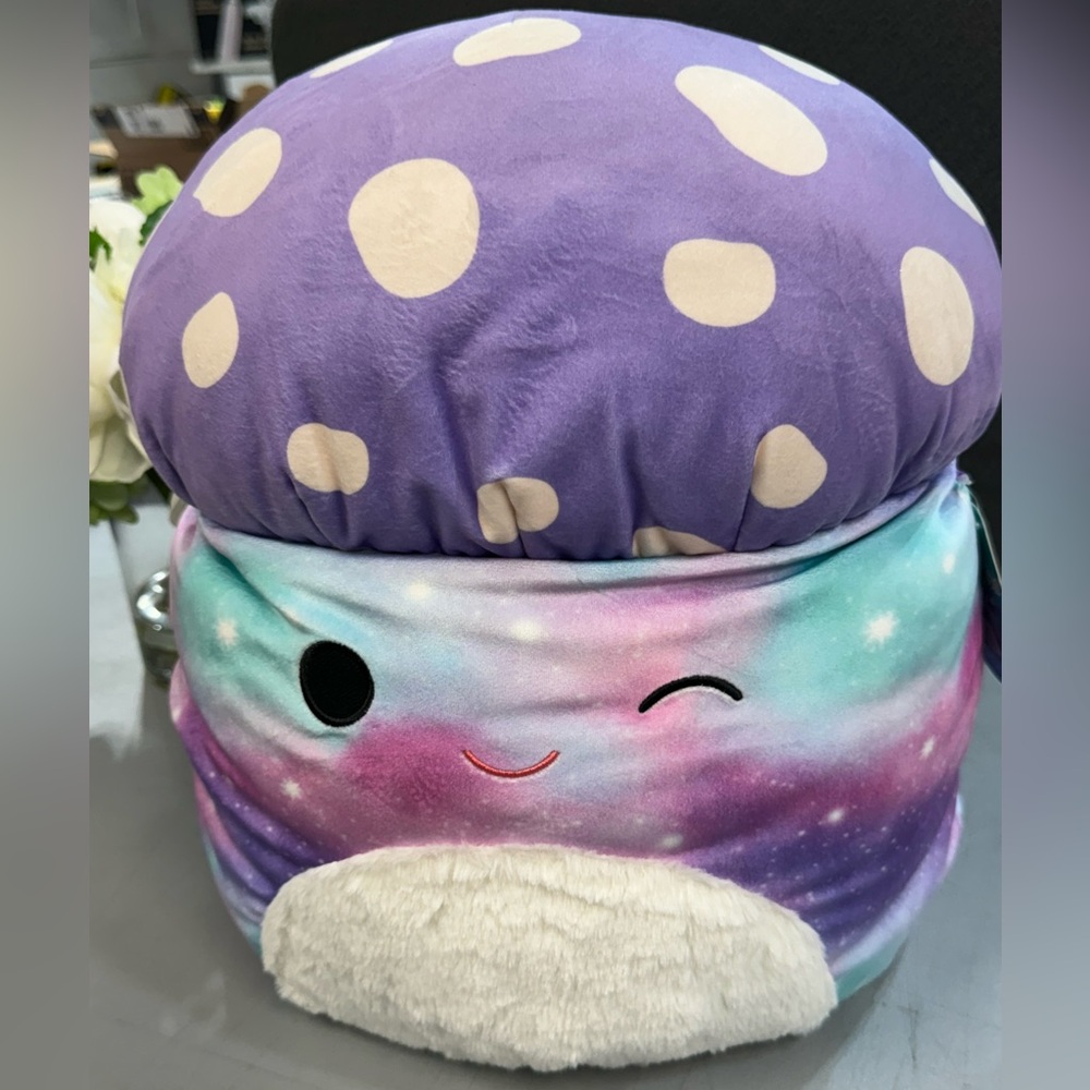 Squishmallow Official Kellytoy Squishy Soft Plush 16 Inch, Unai The Mushroom New